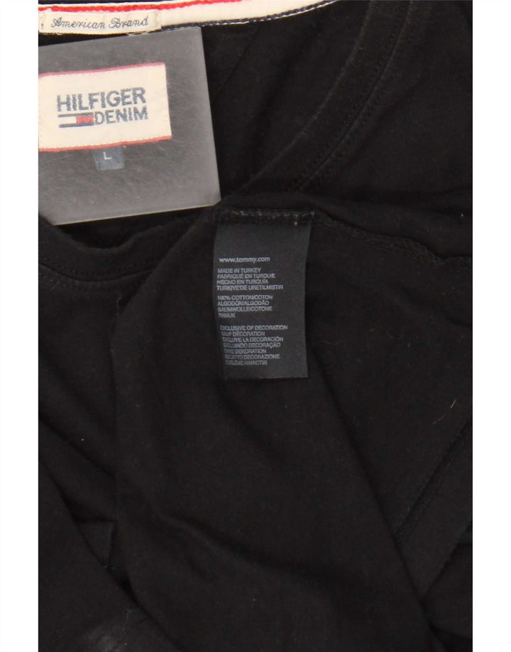 Tommy Hilfiger Herre T-Shirt Top Stor Sort Bomuld