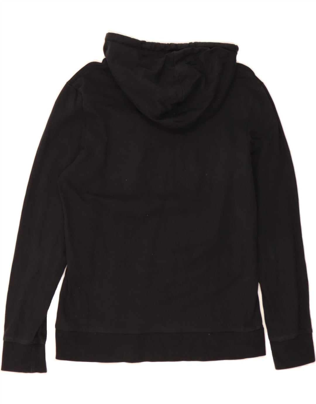 JACK & JONES Mens Graphic Hoodie Jumper Medium Black Cotton Vintage Jack & Jones and Second-Hand Jack & Jones from Messina Hembry 