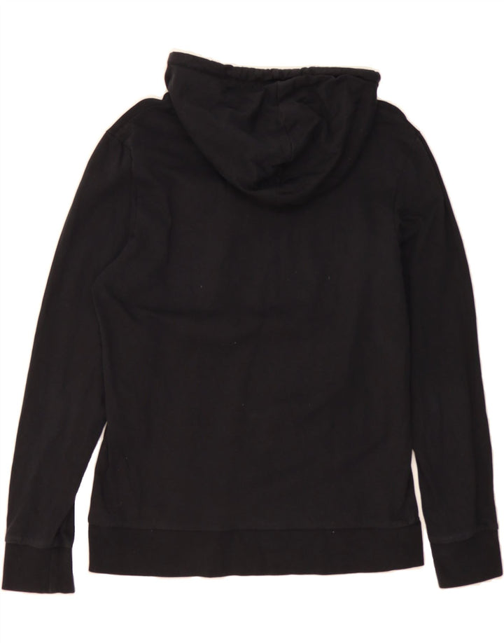 JACK & JONES Mens Graphic Hoodie Jumper Medium Black Cotton Vintage Jack & Jones and Second-Hand Jack & Jones from Messina Hembry 