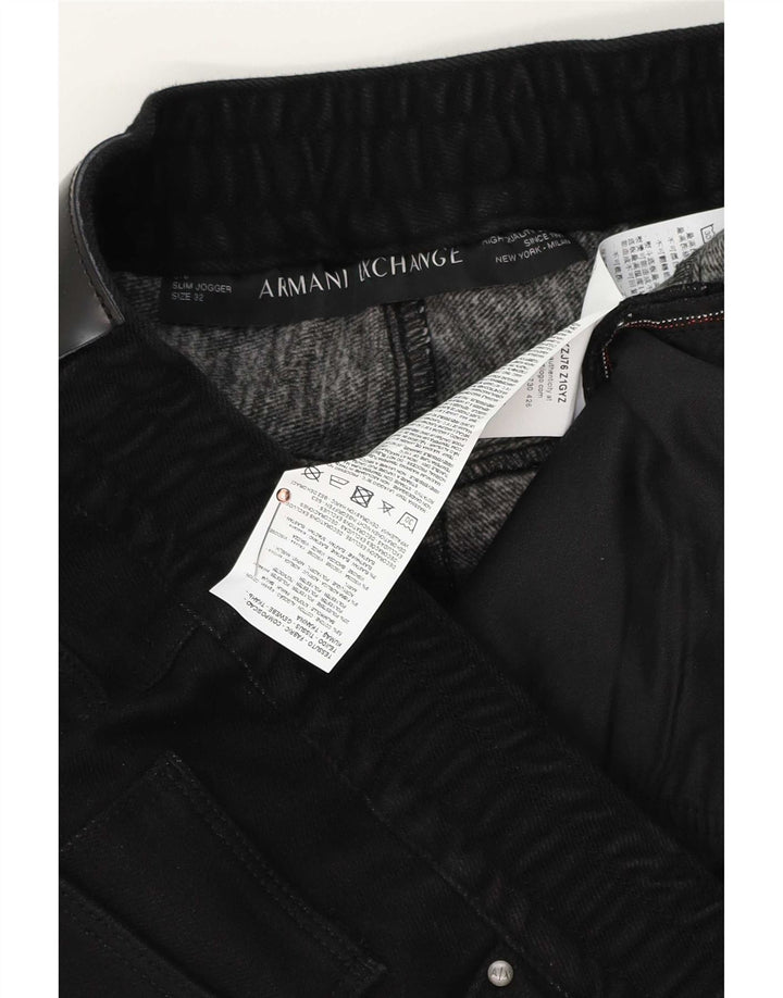 Armani Exchange Herre joggers Slim Jeans W32 L28 Sort Bomuld