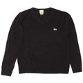 Lacoste Herre V-hals sweater Str. 8 3XL Sort Bomuld