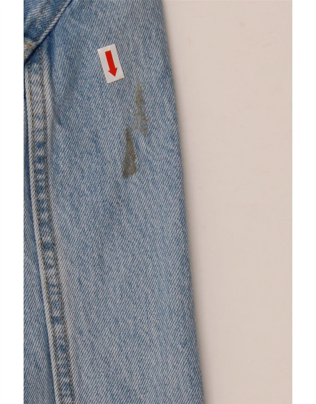 Levi's Womens Crop denimjakke UK 16 Large Blue Floral Cotton