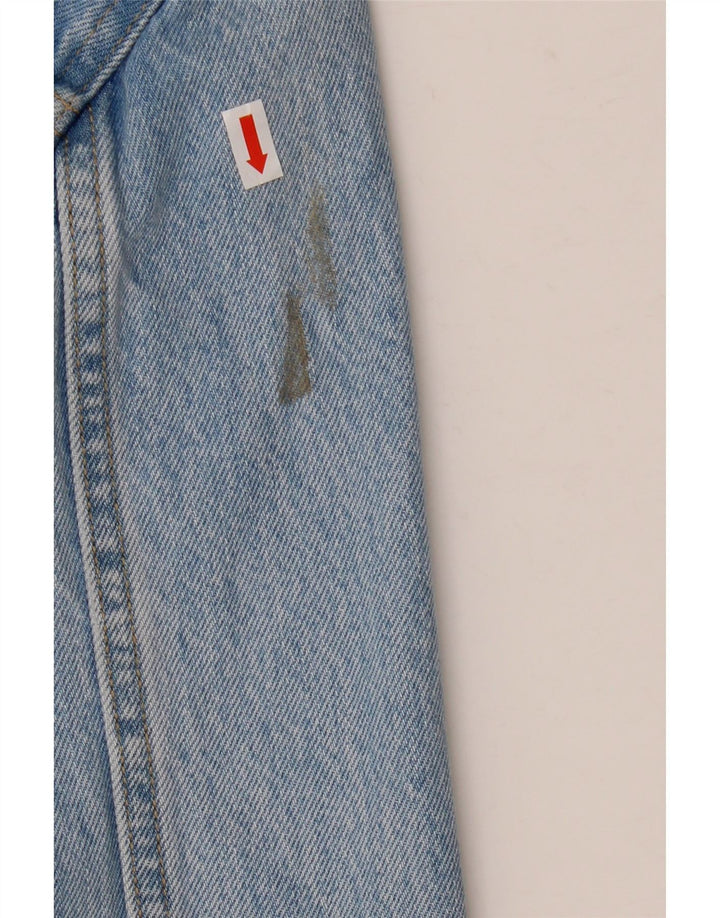 Levi's Womens Crop denimjakke UK 16 Large Blue Floral Cotton