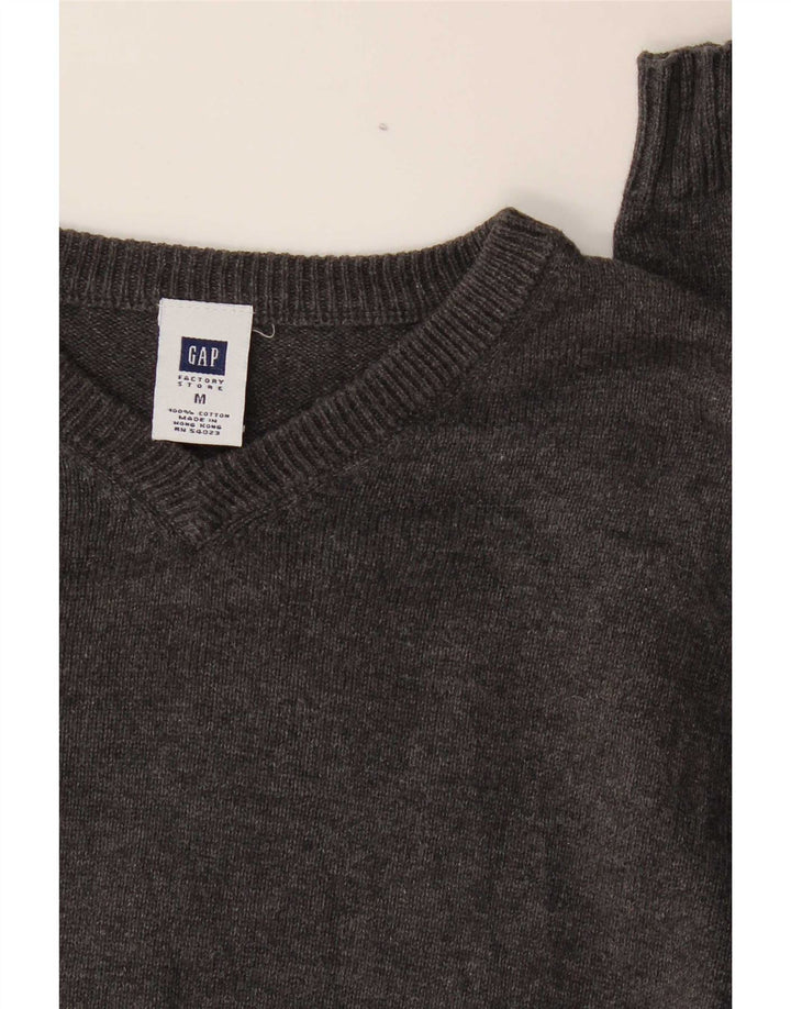 Gap Herre V-hals sweater mellemgrå bomuld