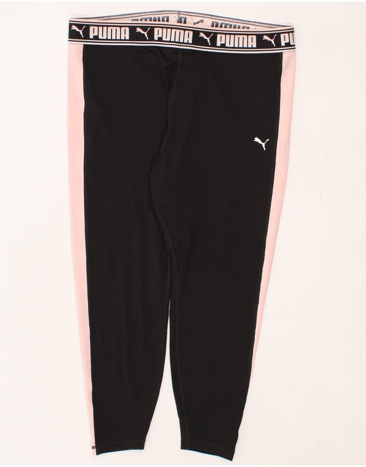 PUMA Womens Graphic Leggings UK 20 2XL  Black Polyester Vintage Puma and Second-Hand Puma from Messina Hembry 
