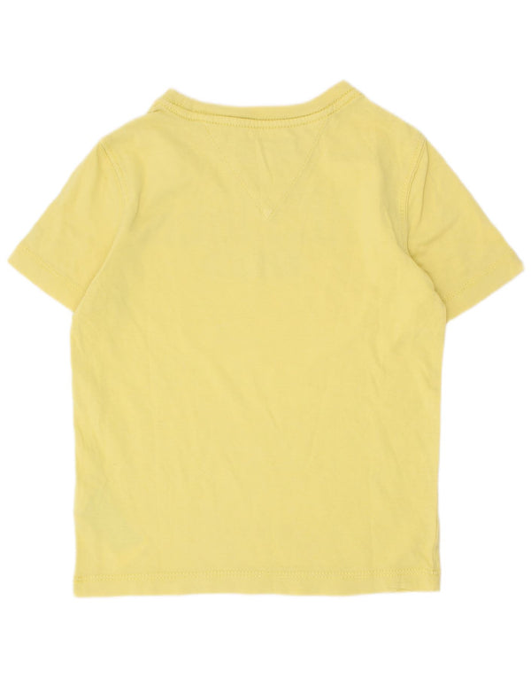 Tommy Hilfiger drenge grafisk t-shirt top 3-4 år gul bomuld