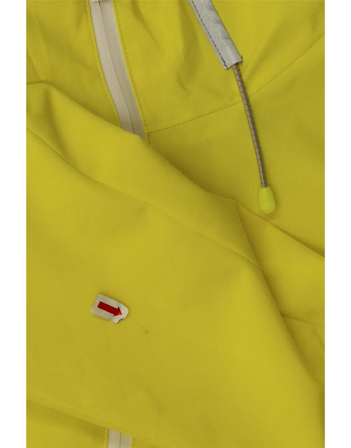 Superdry Dame Hætte Oversized Vandtæt Jakke UK 10 Lille Gul