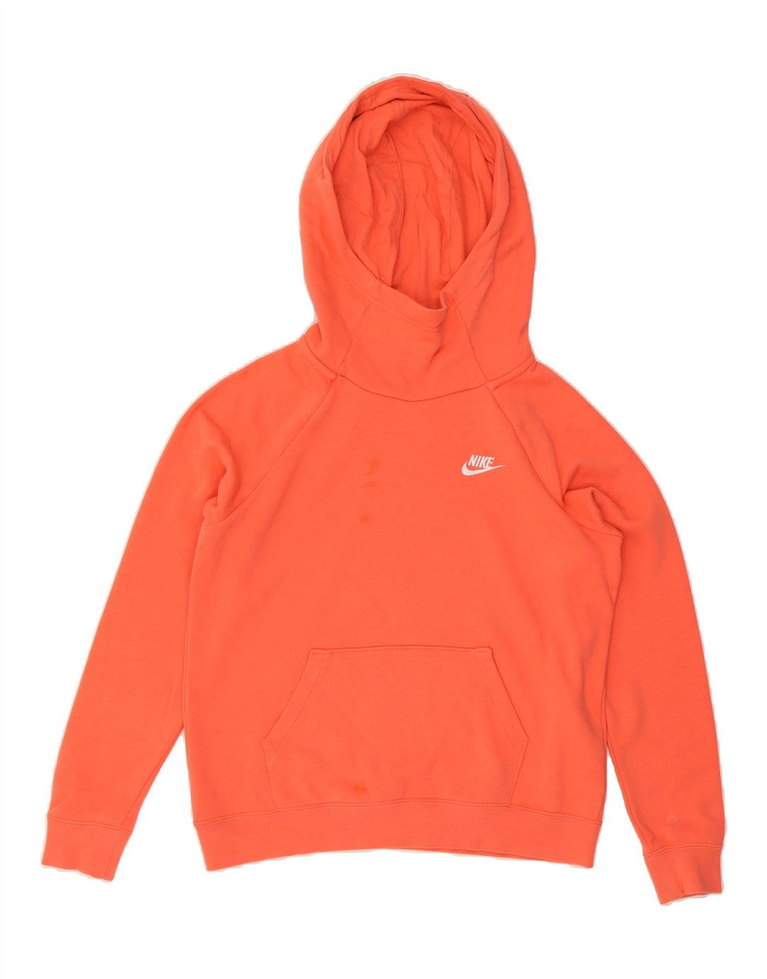 NIKE Womens Hoodie Jumper UK 14 Medium Orange Cotton Vintage Nike and Second-Hand Nike from Messina Hembry 