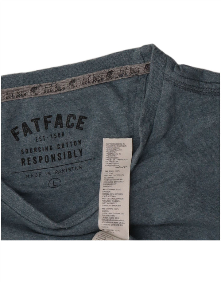 Fat Face Herre T-Shirt Top Stor Grøn Bomuld