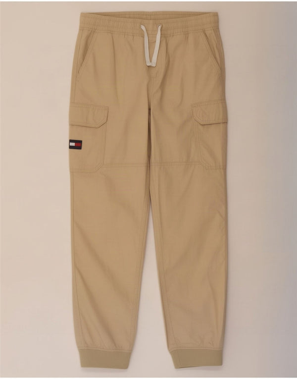 Tommy Hilfiger Boys Joggers Cargo Bukser 15-16 år W30 L27 Beige Bomuld