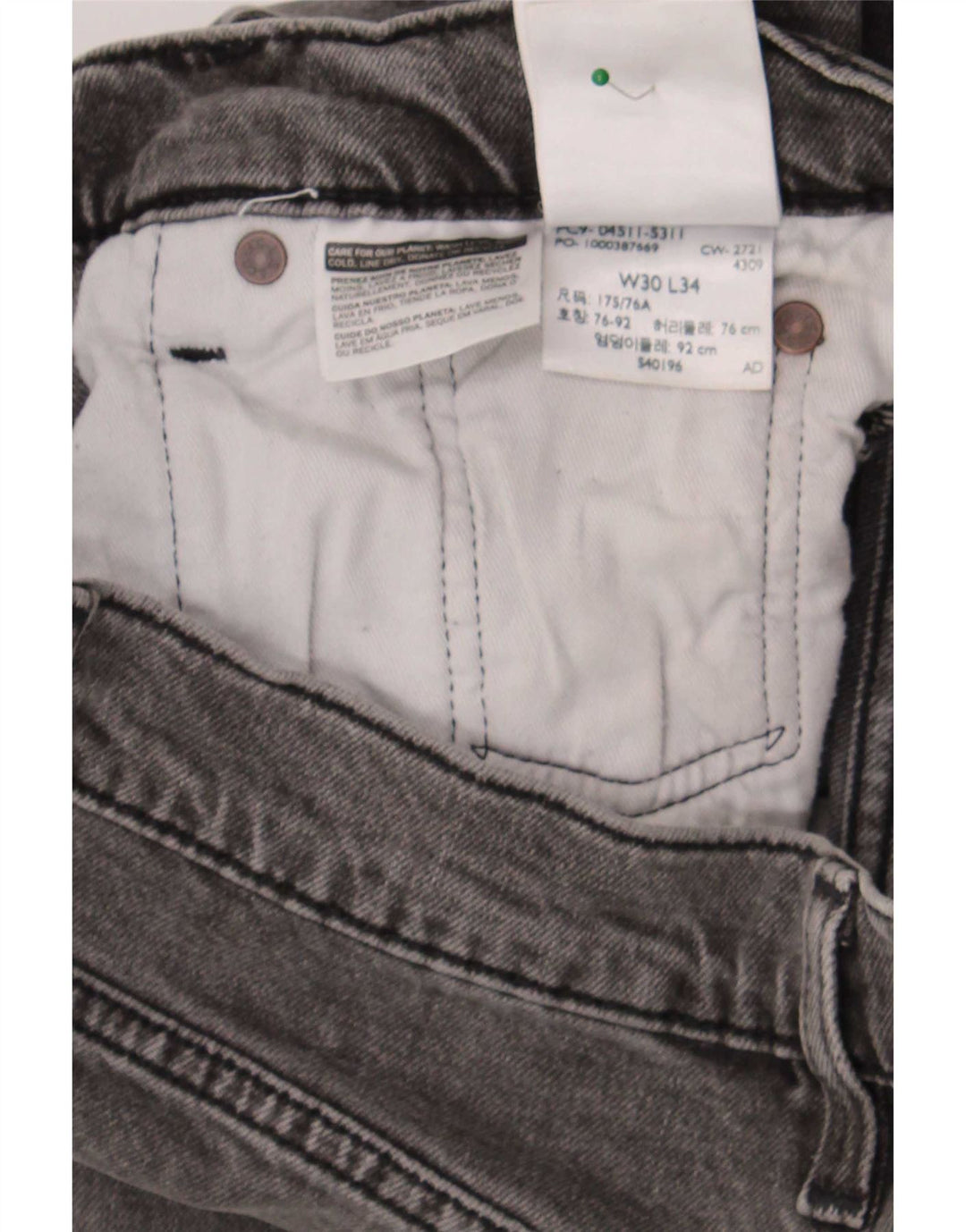 Levi's Herre 511 Slim Jeans W30 L30 Grå Bomuld