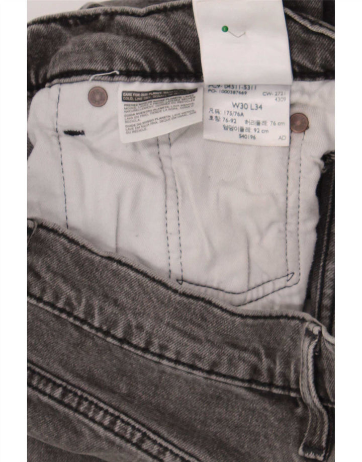 Levi's Herre 511 Slim Jeans W30 L30 Grå Bomuld