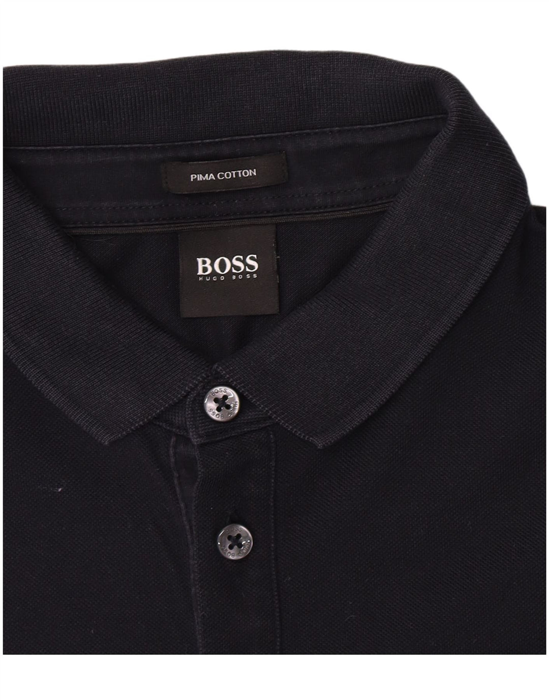 Hugo Boss Langærmet herre poloshirt Medium marineblå bomuld