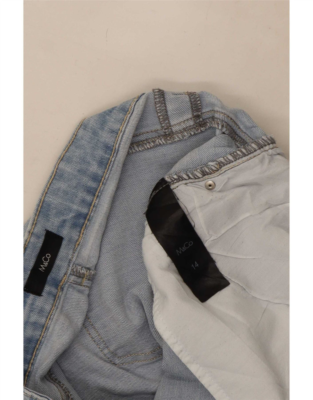 M&Co Dame Slim Jeans UK 14 Large W32 L29 Blå Bomuld