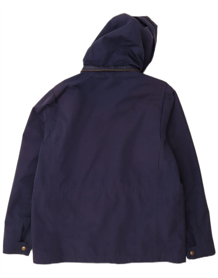 Fat Face Herre Hooded Utility Jacket UK 40 Large Navy Blue Polyester