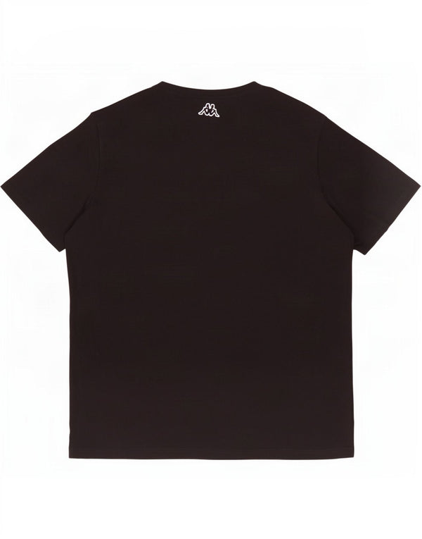 Kappa Herre Grafisk T-Shirt Top 2XL Sort Bomuld
