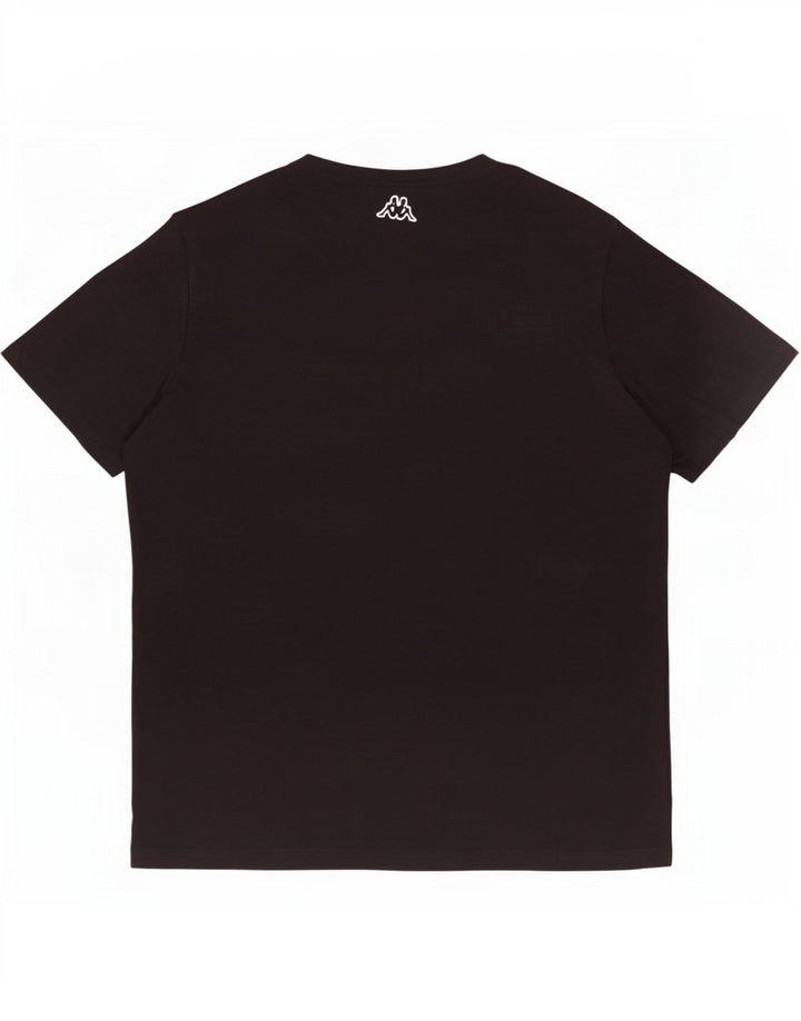 Kappa Herre Grafisk T-Shirt Top 2XL Sort Bomuld