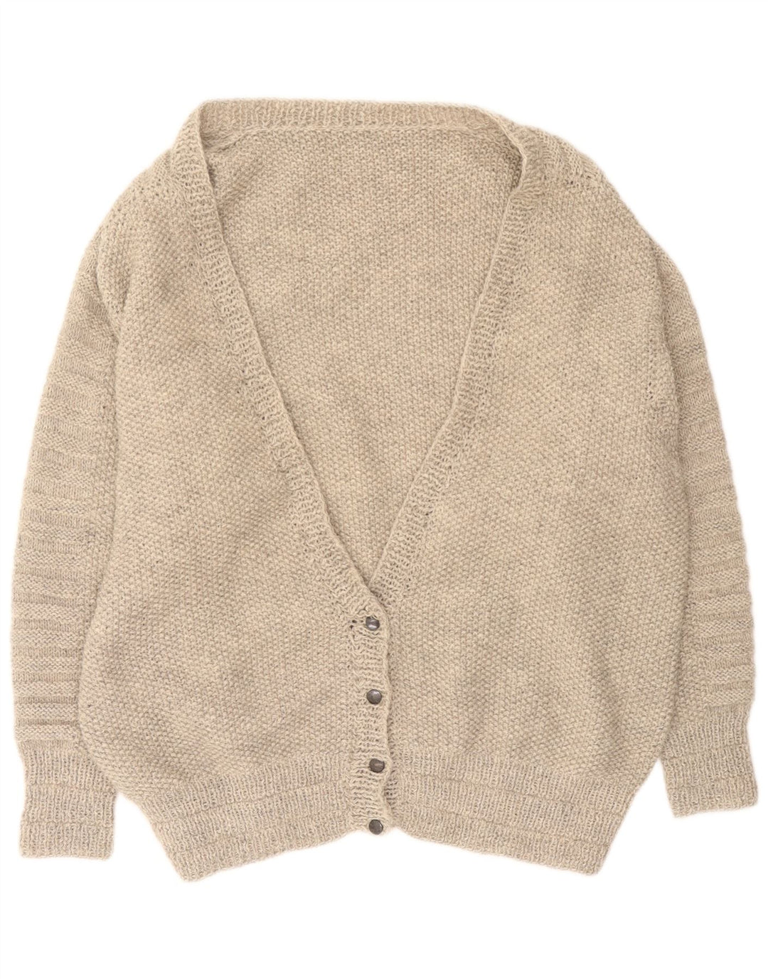 Vintage oversize cardigan sweater til kvinder UK 16 Large Grå