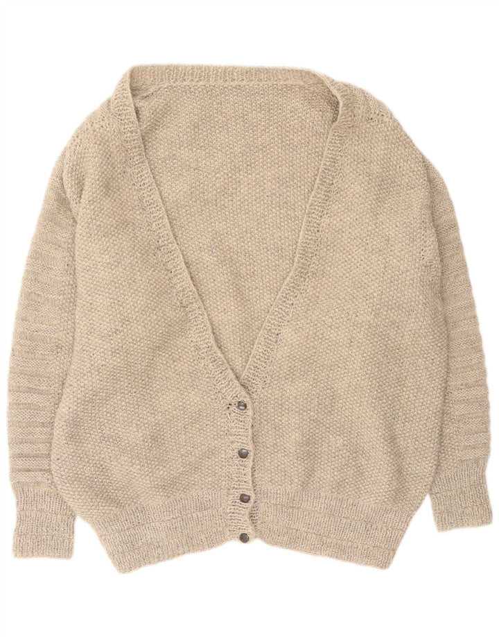 Vintage oversize cardigan sweater til kvinder UK 16 Large Grå