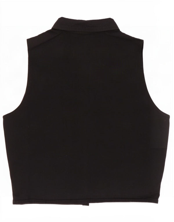 NYT LOOK Dame Denim Gilet UK 14 Medium Black Bomuld