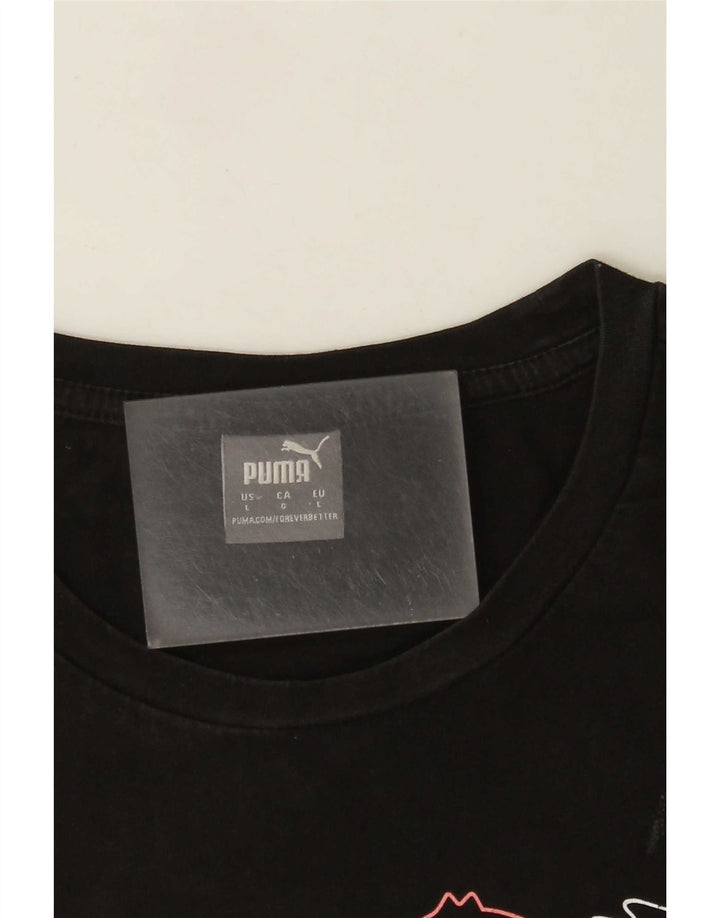Puma Grafisk T-Shirt Top UK 14 Stor Sort