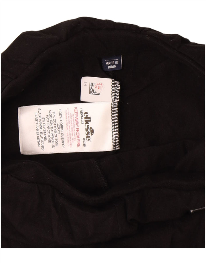 Ellesse Womens Grafiske Leggings UK 8 Small Black Bomuld
