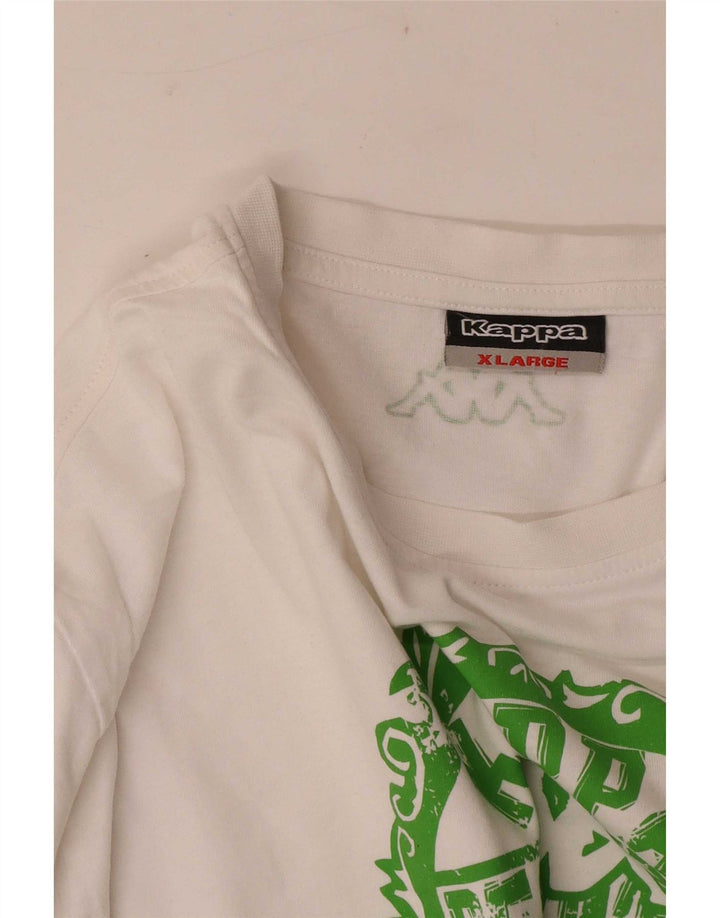 Kappa Herre Grafisk T-Shirt Top XL Hvid
