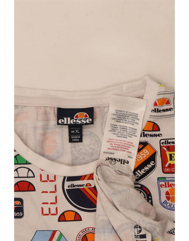 ELLESSE Herre grafisk T-shirt Top XL Flerfarvet bomuld