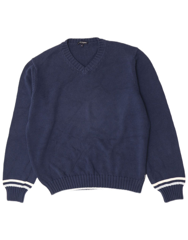 Marina Yachting Mens V-Neck Jumper Sweater Large Navy Blue