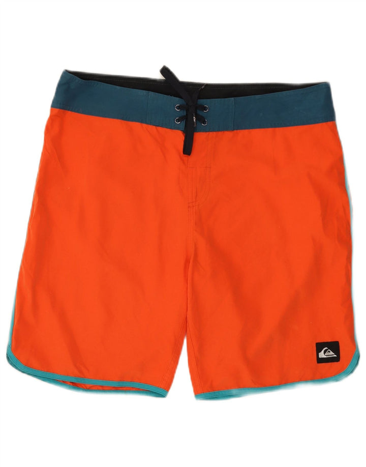 QUIKSILVER Badeshorts til mænd Large Orange Colourblock