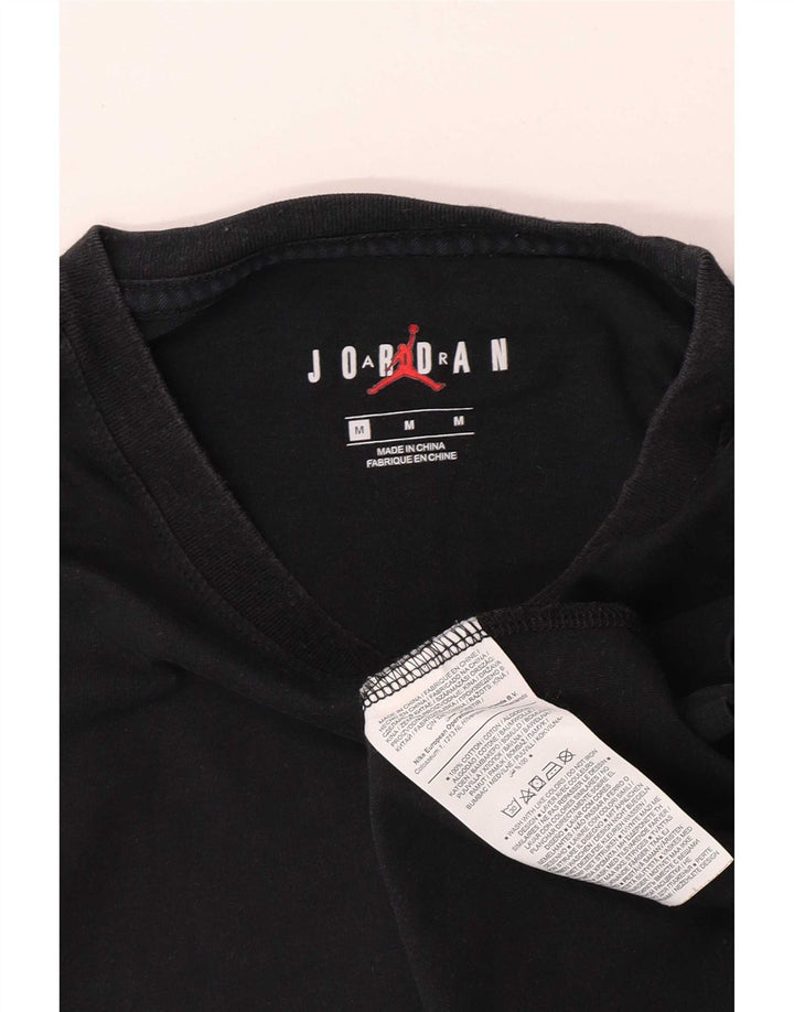 Jordan Herre grafisk T-shirt Top Medium Sort Bomuld