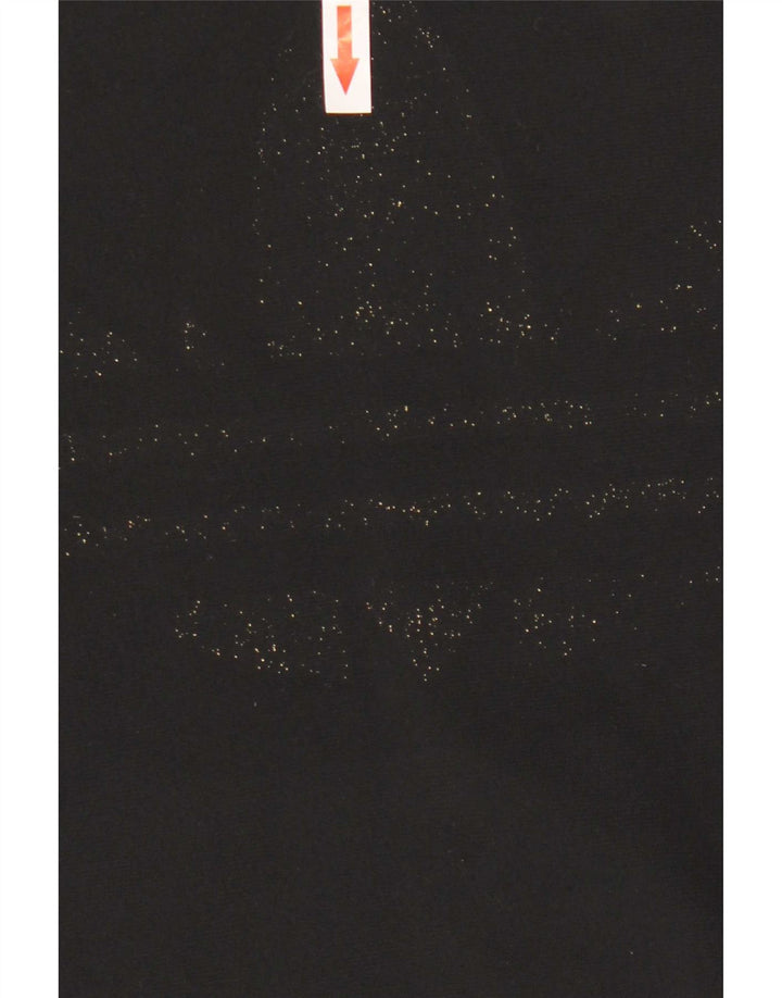 Adidas Dame Grafisk Træningsdragt Topjakke UK 14 Medium Sort Polyester