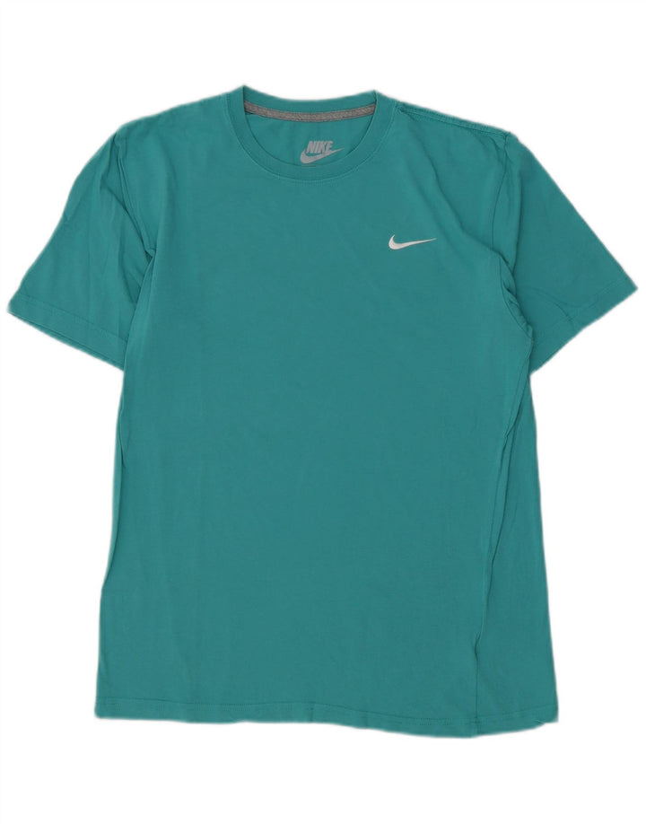 Nike Herre Regular Fit T-shirt Top Medium turkis bomuld