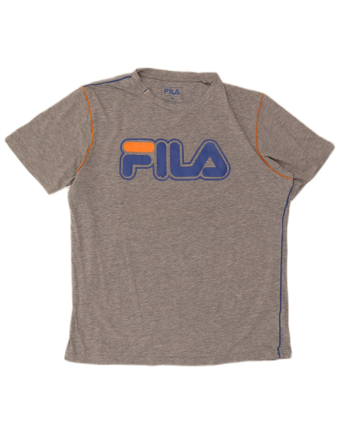 Fila Herre grafisk T-shirt Top Medium Grey Flecked Bomuld