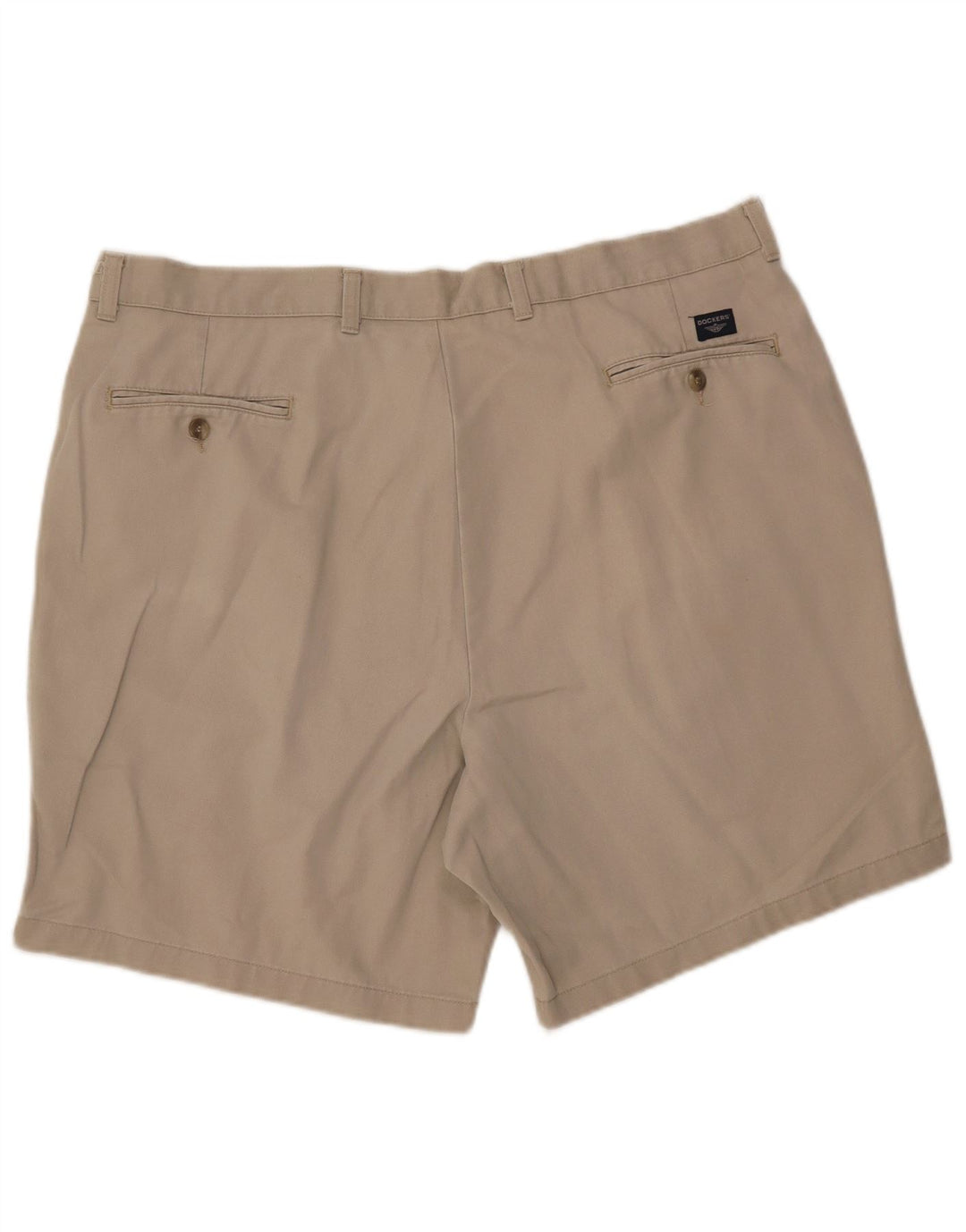 DOCKERS Herre Pegged Chino Shorts W42 2XL Beige Bomuld