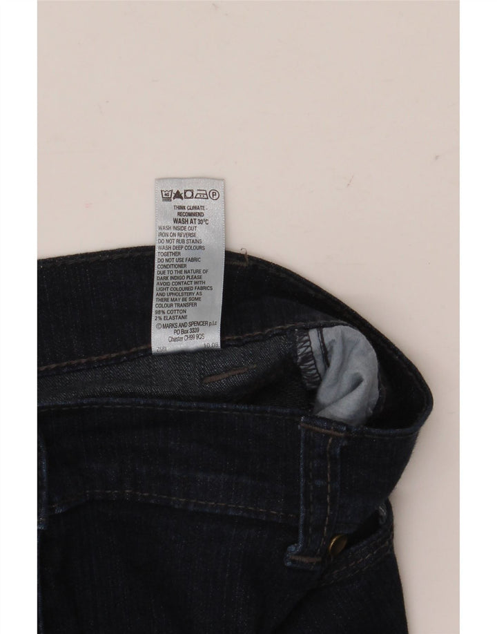 Marks & Spencer Dame Bootcut Jeans UK 16 Large W32 L30 Navy Blue Bomuld