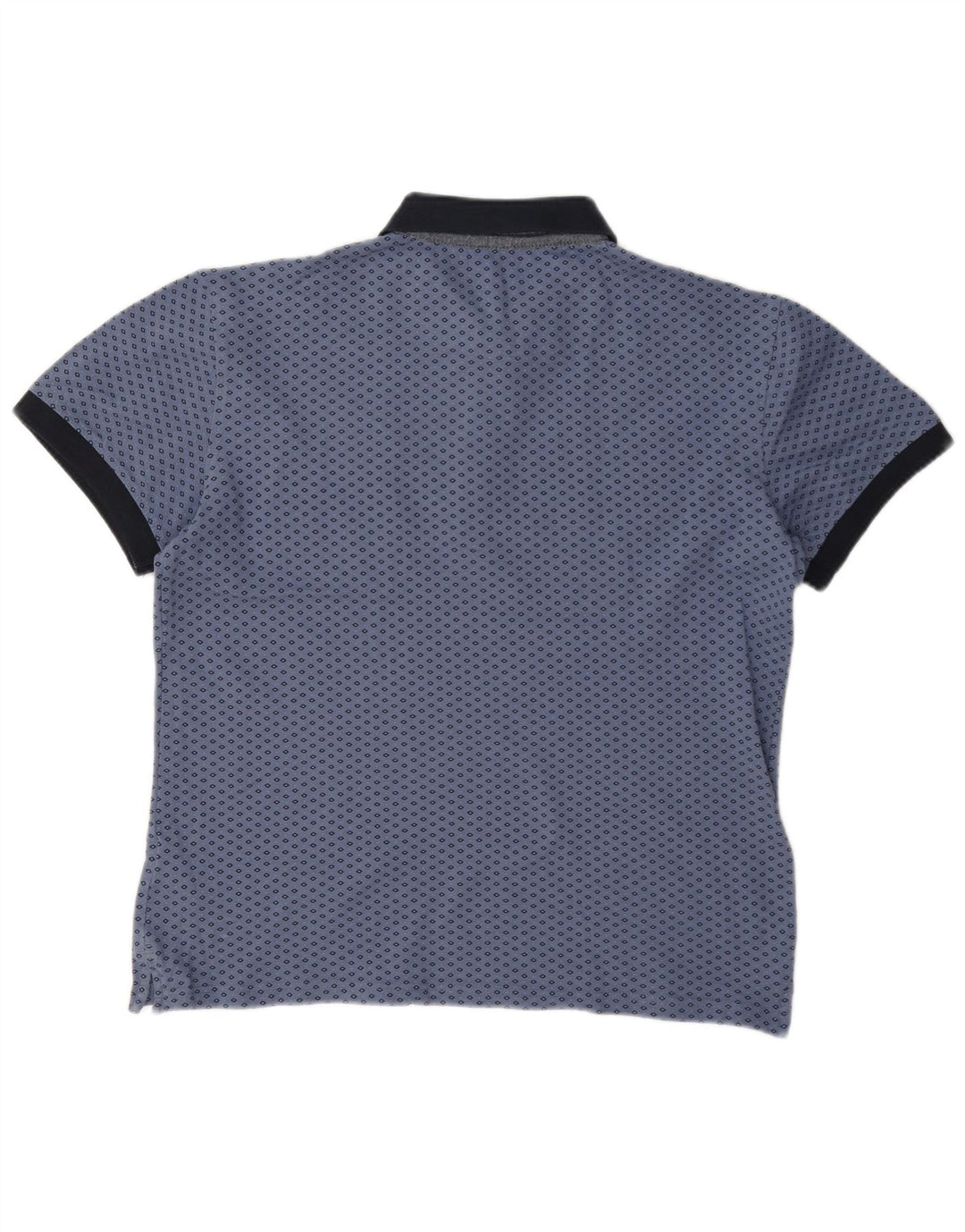 Gas Poloshirt til mænd Stor blå geometrisk bomuld