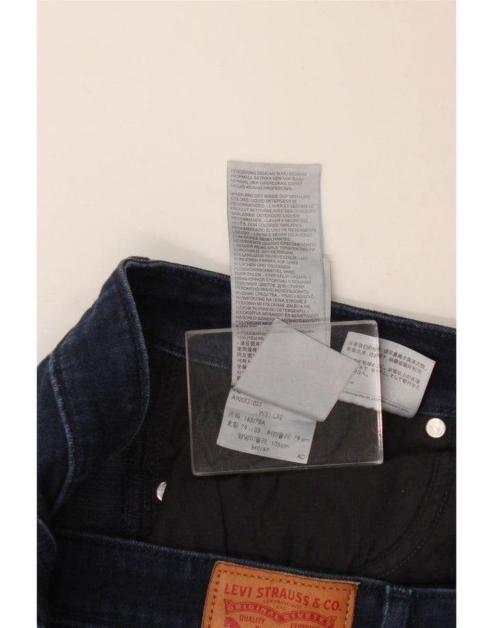 LEVI'S Dame 712 Slim Jeans W31 L32 Blå Bomuld