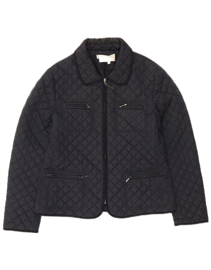 Hobbs Quiltet jakke til kvinder UK 12 Mellem marineblå polyamid