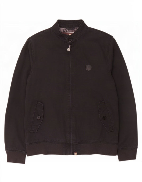 Pretty Green Bomber Jacket UK 40 Large Black Bomuld