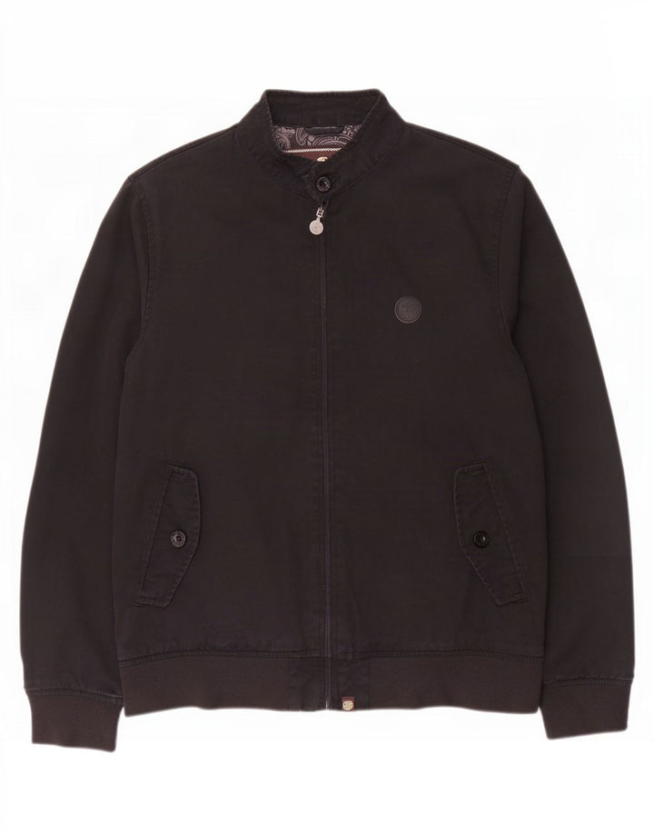Pretty Green Bomber Jacket UK 40 Large Black Bomuld