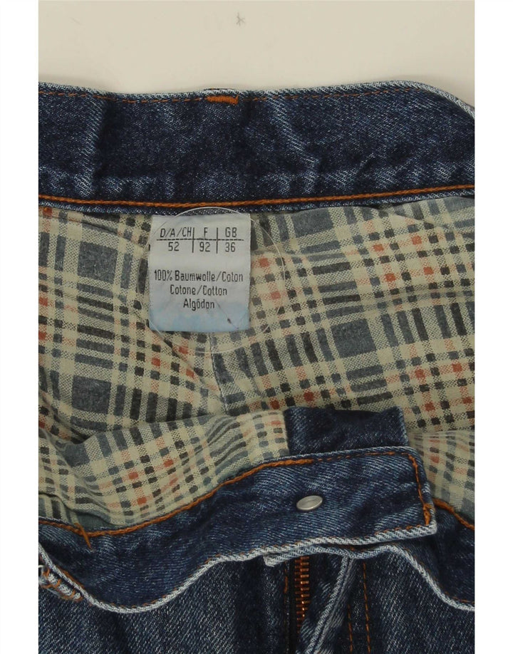 Vintage Herre Cargo Tapered Jeans W36 L31 Blå Bomuld