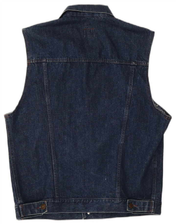Carrera Herre Denim Gilet UK 40 Large Navy Blue