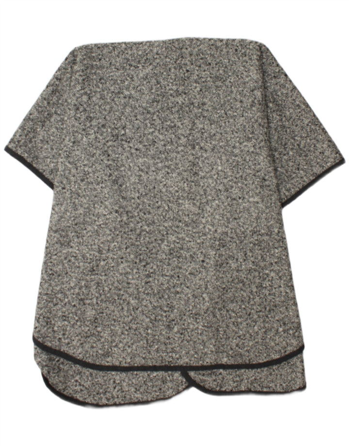 Vintage Dame Cape Coat One Size Grå Flecked
