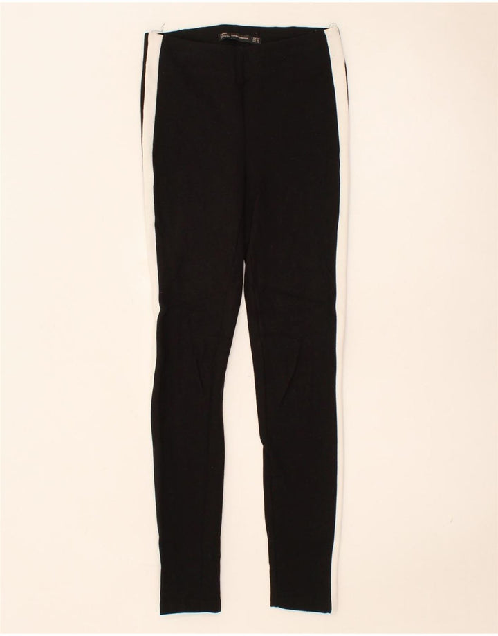 ZARA Womens Leggings UK 6 XS  Black Colourblock Vintage Zara and Second-Hand Zara from Messina Hembry 