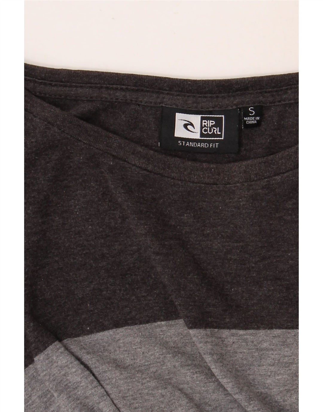 RIP CURL Herre Standard Fit T-Shirt Top Lille Grå Stribet