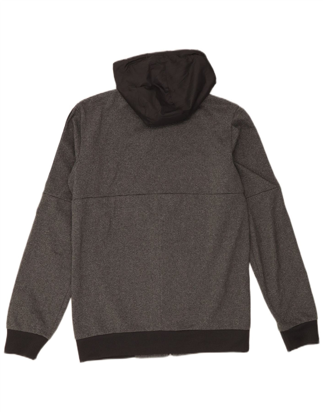 Adidas Herre grafisk hættetrøje med lynlås, lille grå Colourblock Polyester