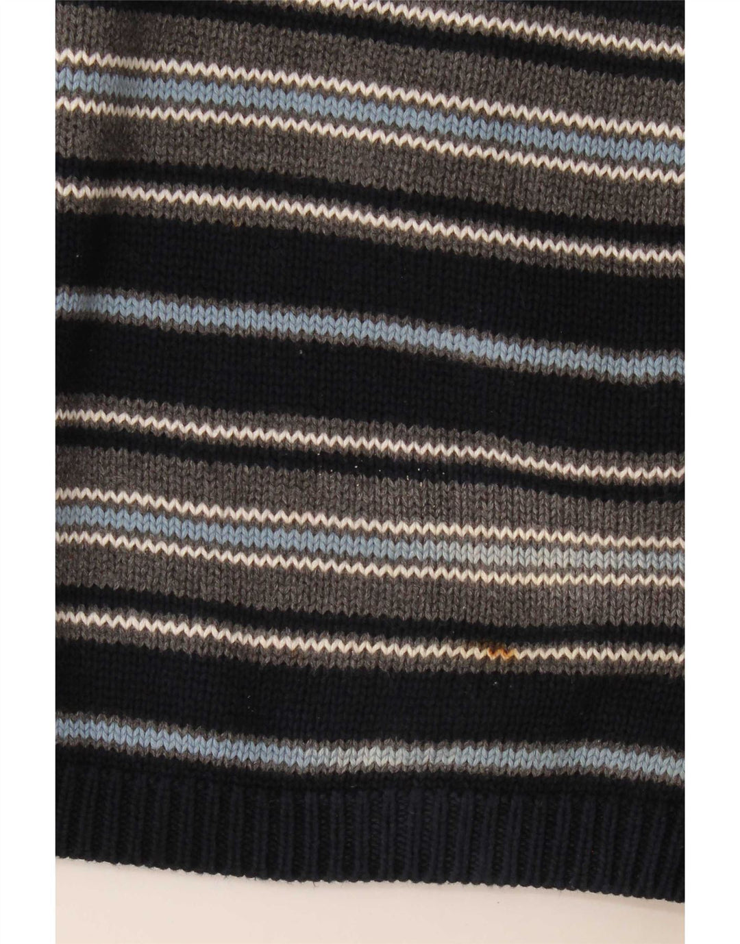 Nautica herre rund hals sweater mellem marineblå stribet bomuld