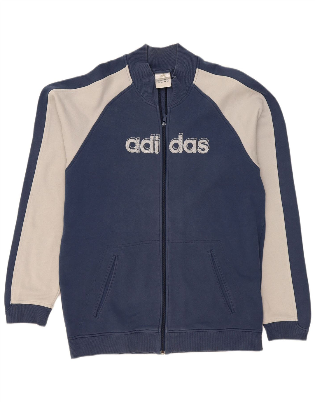 Adidas Herre grafisk træningsdragt Topjakke Stor marineblå Colourblock Bomuld