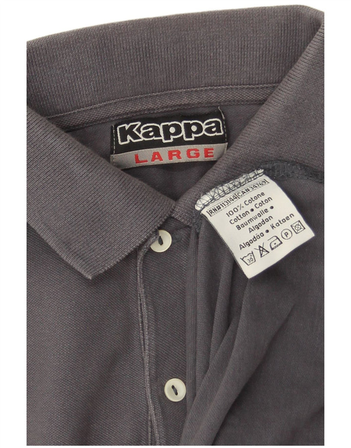 Kappa herre poloshirt, stor grå bomuld